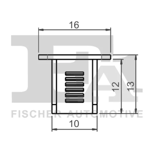 Príchytka ozdobnej/ochran. lišty 11-10017.25 /FA1/ - obr. 1