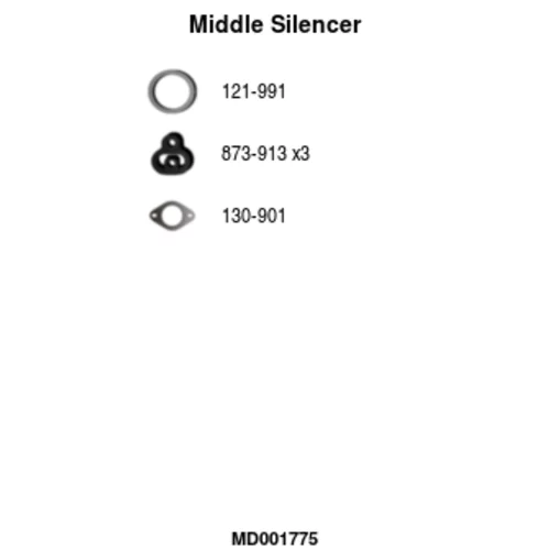 Stredný tlmič výfuku FA1 MD001775