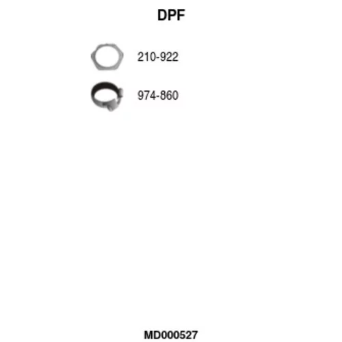 Filter sadzí/pevných častíc výfukového systému FA1 MD000527