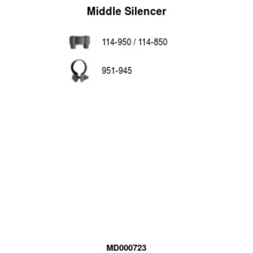 Stredný tlmič výfuku FA1 MD000723