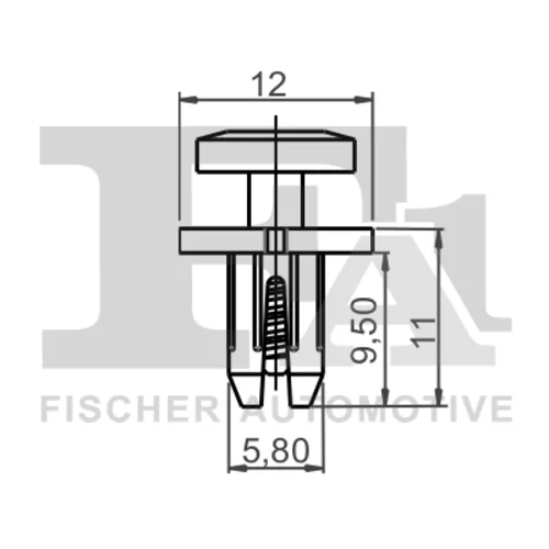 Príchytka ozdobnej/ochran. lišty 11-30002.10 /FA1/ - obr. 1