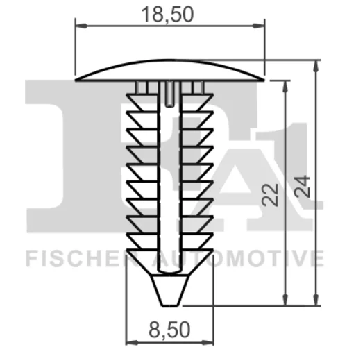 Príchytka ozdobnej/ochran. lišty 21-10024.25 /FA1/ - obr. 1