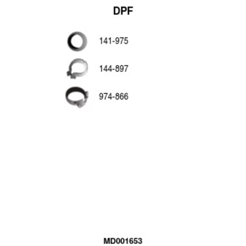 Filter sadzí/pevných častíc výfukového systému FA1 MD001653