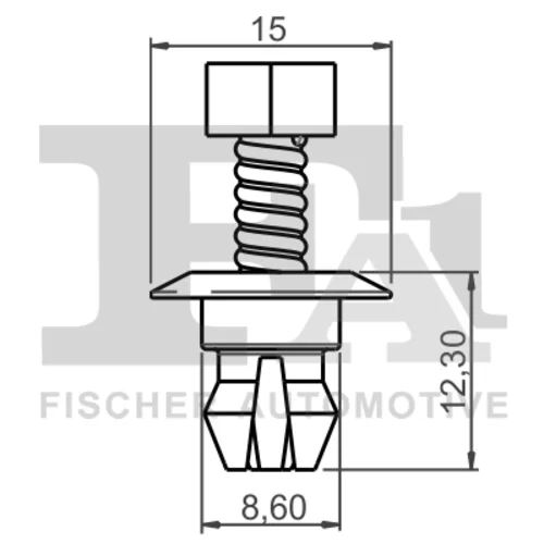 Príchytka ozdobnej/ochran. lišty 11-30013.25 /FA1/ - obr. 1