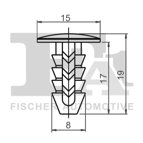 Príchytka ozdobnej/ochran. lišty 33-10004.25 /FA1/ - obr. 1