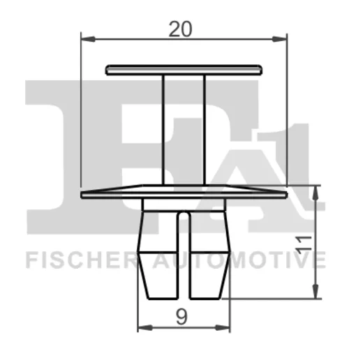 Príchytka ozdobnej/ochran. lišty 21-20004.25 /FA1/ - obr. 1