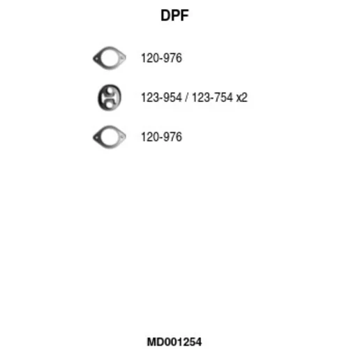 Filter sadzí/pevných častíc výfukového systému FA1 MD001254