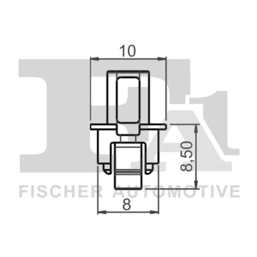 Príchytka ozdobnej/ochran. lišty 11-30014.5 /FA1/ - obr. 1