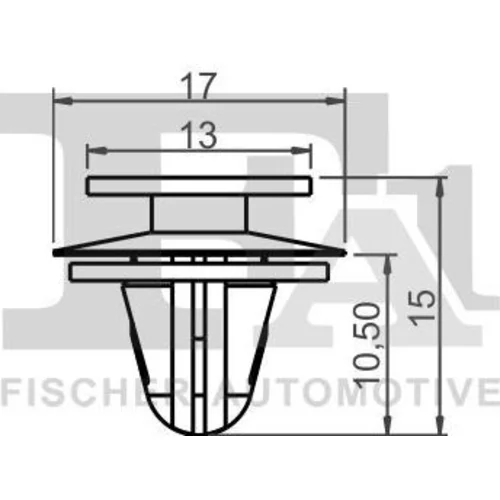Príchytka ozdobnej/ochran. lišty 11-40148.5 /FA1/ - obr. 1