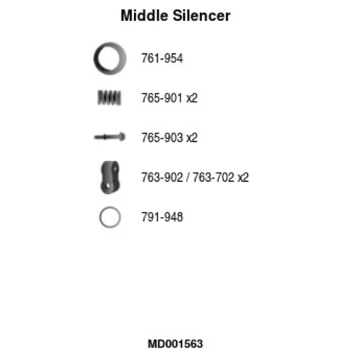 Stredný tlmič výfuku FA1 MD001563