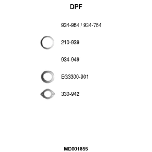 Filter sadzí/pevných častíc výfukového systému FA1 MD001855