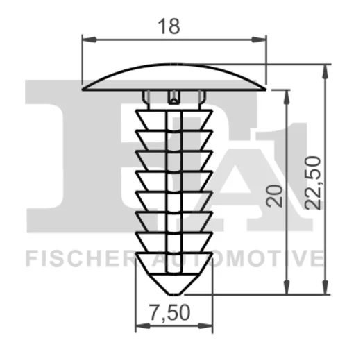 Príchytka ozdobnej/ochran. lišty 13-10015.10 /FA1/ - obr. 1