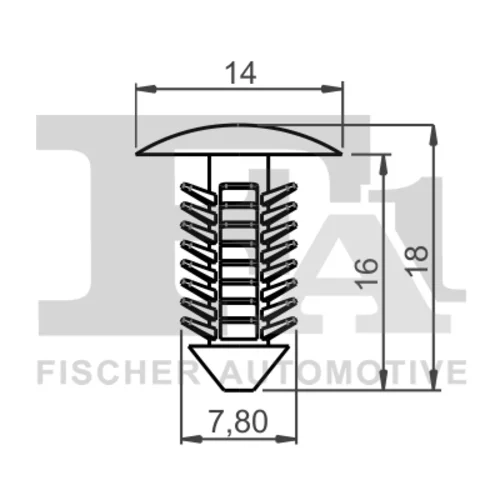 Príchytka ozdobnej/ochran. lišty 12-10007.25 /FA1/ - obr. 1