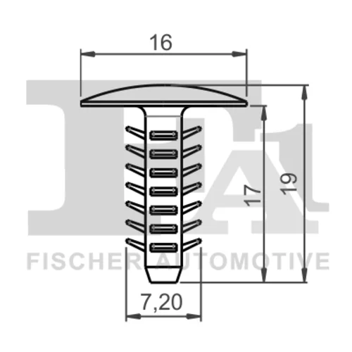 Príchytka ozdobnej/ochran. lišty 33-10011.10 /FA1/ - obr. 1
