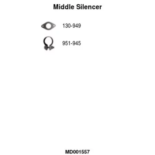 Stredný tlmič výfuku FA1 MD001557