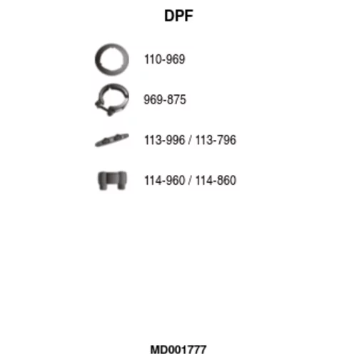 Filter sadzí/pevných častíc výfukového systému FA1 MD001777