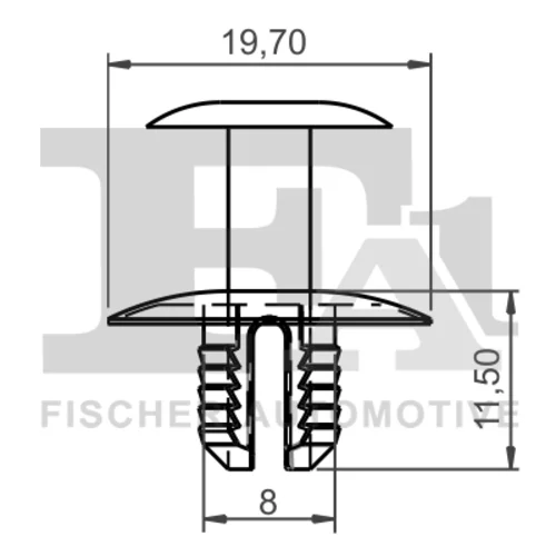 Príchytka ozdobnej/ochran. lišty 11-20017.25 /FA1/ - obr. 1