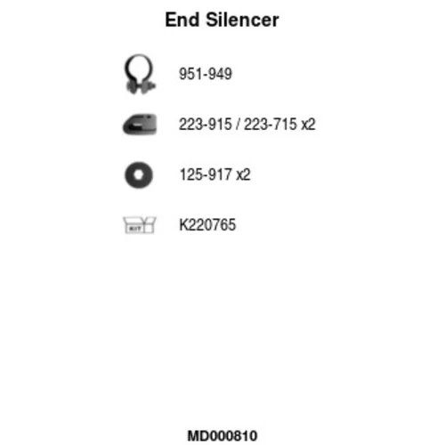 Koncový tlmič výfuku FA1 MD000810