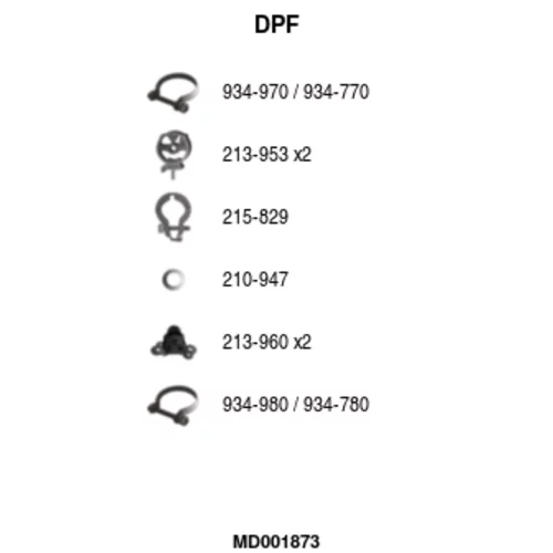 Filter sadzí/pevných častíc výfukového systému FA1 MD001873