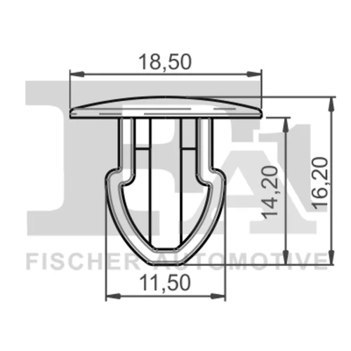 Príchytka ozdobnej/ochran. lišty 11-10008.5 /FA1/ - obr. 1