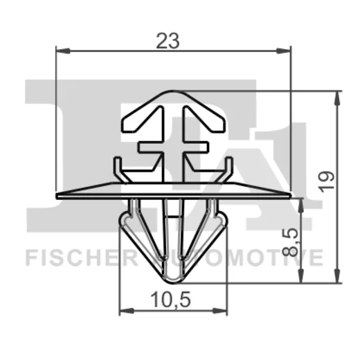Príchytka ozdobnej/ochran. lišty 11-40122.10 /FA1/ - obr. 1