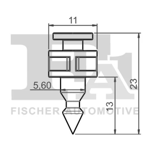 Príchytka ozdobnej/ochran. lišty 11-40123.25 /FA1/ - obr. 1