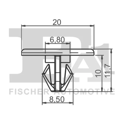 Príchytka ozdobnej/ochran. lišty 21-10011.10 /FA1/ - obr. 1