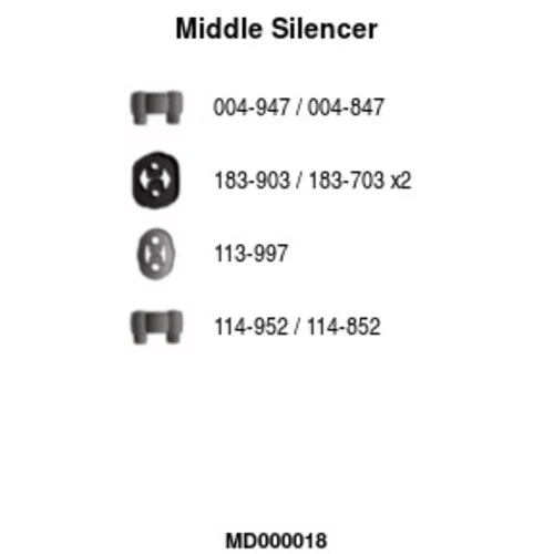 Stredný tlmič výfuku FA1 MD000018