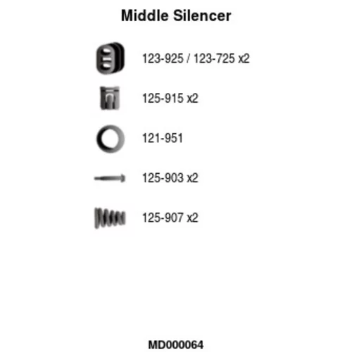 Stredný tlmič výfuku FA1 MD000064