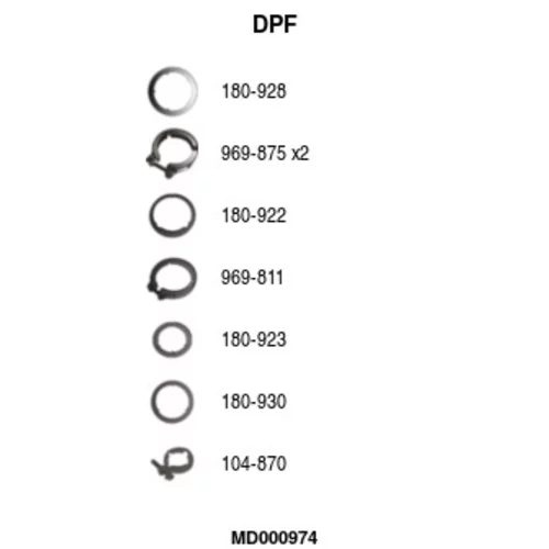 Filter sadzí/pevných častíc výfukového systému FA1 MD000974