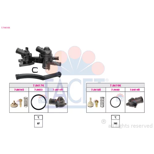 Termostat chladenia FACET 7.7961KK