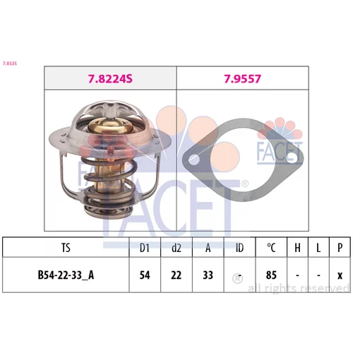 Termostat chladenia FACET 7.8335