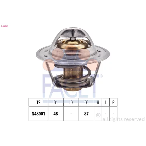Termostat chladenia FACET 7.8374S