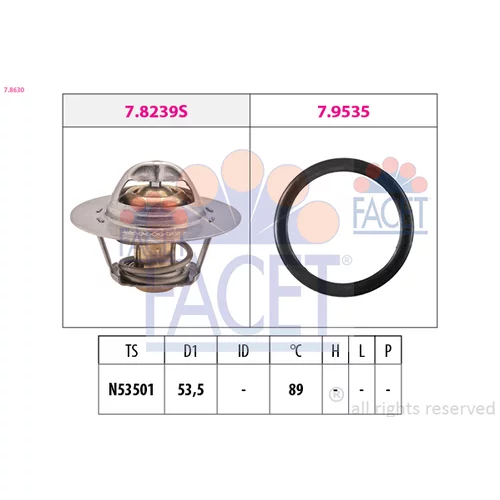 Termostat chladenia FACET 7.8630