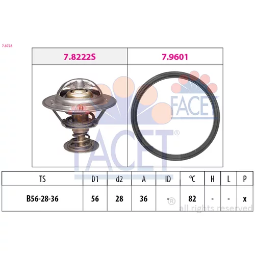 Termostat chladenia FACET 7.8728