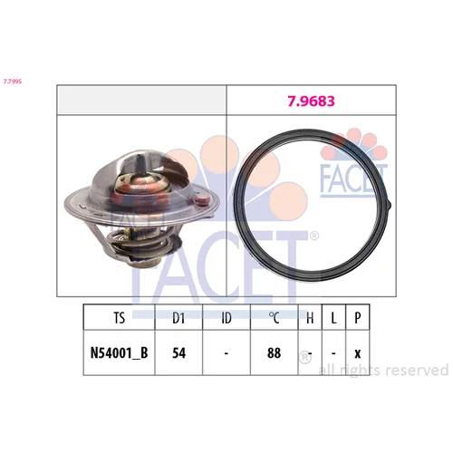 Termostat chladenia FACET 7.7995