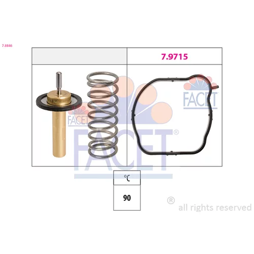 Termostat chladenia 7.8846 /FACET/
