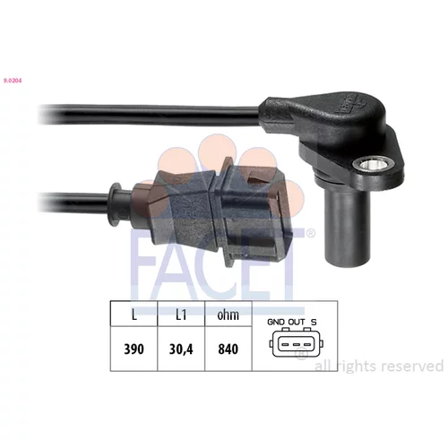 Snímač, otáčky motora FACET 9.0204