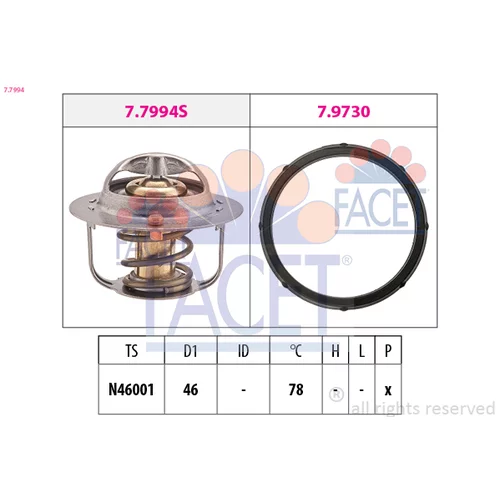 Termostat chladenia FACET 7.7994