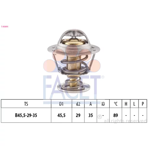 Termostat chladenia FACET 7.8389S
