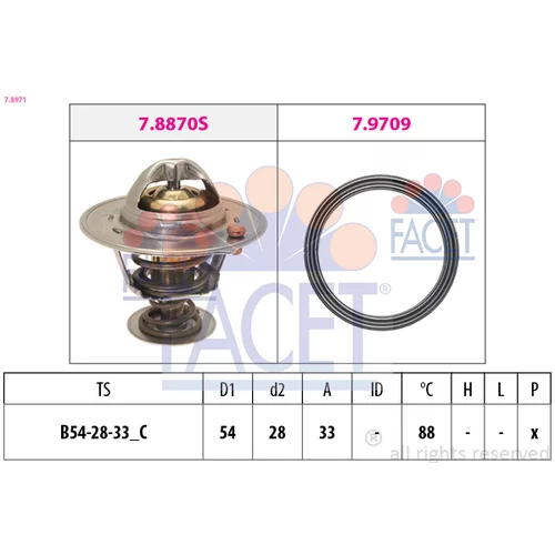 Termostat chladenia FACET 7.8971
