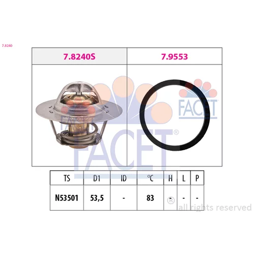 Termostat chladenia FACET 7.8240