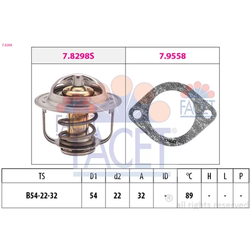Termostat chladenia FACET 7.8298