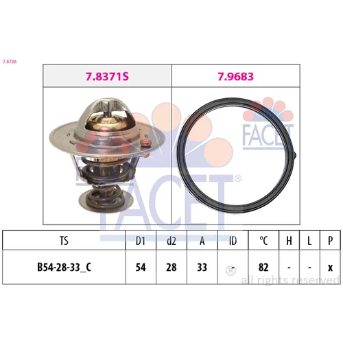 Termostat chladenia FACET 7.8726