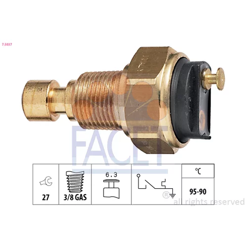 Teplotný spínač ventilátora chladenia FACET 7.5037