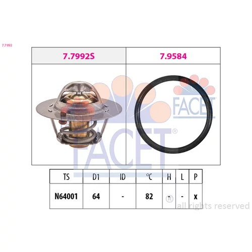 Termostat chladenia FACET 7.7992