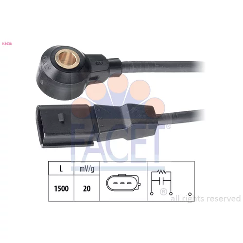Senzor klepania FACET 9.3038