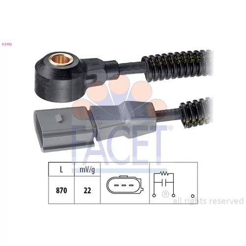 Senzor klepania FACET 9.3192