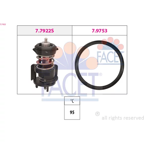 Termostat chladenia FACET 7.7922