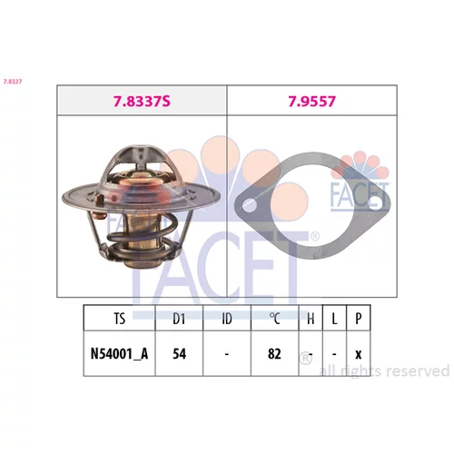 Termostat chladenia FACET 7.8337